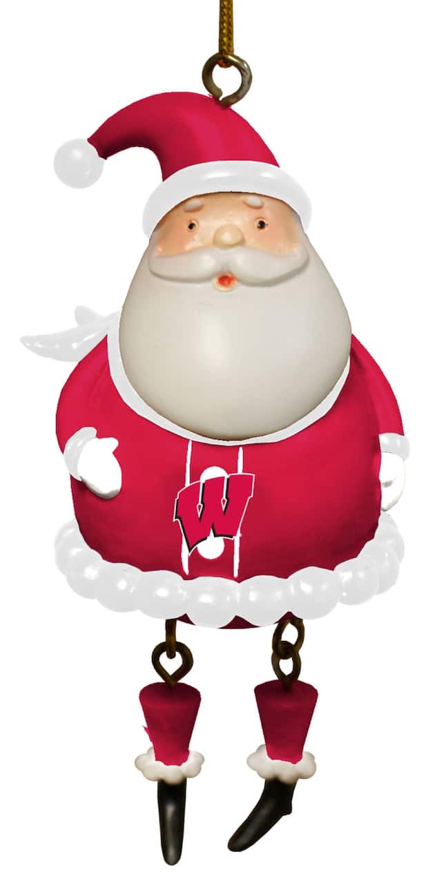 The Memory Company NCAA Dangle Legs Santa Ornament